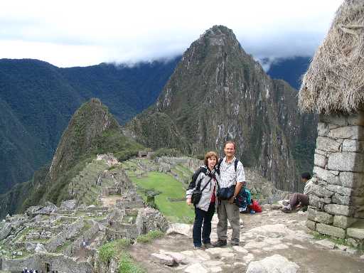 wir am Machu Picchu